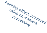 Painting effect produced using on-camera processing